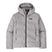 Patagonia Jackson Glacier Mens Jacket- Gray quilted jacket with a hood on a white background