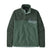 Patagonia Lightweight Synch Snap-T Mens Pullover-Green fleece pullover with brand logo on a white background