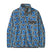 Patagonia Lightweight Synch Snap-T Mens Pullover-Flannel shirt with blue and gray pattern on a white background
