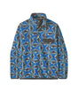 Patagonia Lightweight Synch Snap-T Mens Pullover-Flannel shirt with blue and gray pattern on a white background
