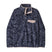 Patagonia Lightweight Synch Snap-T Womens Pullover-Navy patterned pullover with beige interior on a white background
