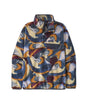 Patagonia Lightweight Synch Snap-T Womens Pullover-Colorful patterned jacket with a visible brand logo on a white background