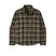Patagonia LongSleeve Lightweight Fjord Flannel Mens Shirt-Plaid shirt with green and brown pattern on a white background