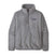 Patagonia Los Gatos 1_4 Zip Womens- Gray fleece pullover with a brand logo on a white background