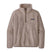 Patagonia Los Gatos 1_4 Zip Womens- Beige fleece pullover with a visible brand logo on a white background