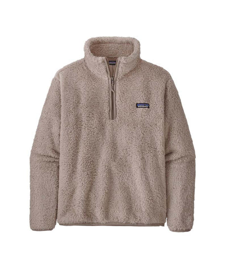 Patagonia Los Gatos 1_4 Zip Womens- Beige fleece pullover with a visible brand logo on a white background