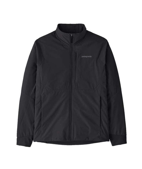 Patagonia Nano-Air Light Mens Jacket- Black jacket with a brand logo on a white background