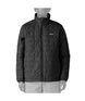 Patagonia Nano Puff Brick Quilt Kids Jacket-Black quilted jacket with a brand logo on a white background