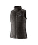 Patagonia Nano Puff Womens Vest- Black quilted vest with Patagonia logo on a white background