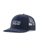 Patagonia P-6 Logo Trucker Hat- Navy Trucker Hat with a mesh back that has the Patagonia logo on the front