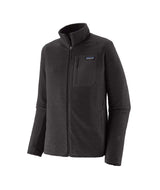 Patagonia R1 Air Mens Jacket- Black fleece jacket with a brand logo on a white background