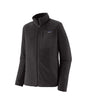 Patagonia R1 Air Mens Jacket- Black fleece jacket with a brand logo on a white background