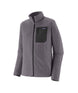 Patagonia R1 Air Mens Jacket- Grey fleece jacket with a black pocket on a white background