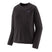Patagonia R1 Air Womens Crew- Black fleece pullover with a brand logo on a white background