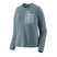 Patagonia R1 Air Womens Crew-Blue sweater with a pocket on a white background