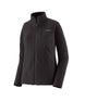 Patagonia R1 Air Womens Jacket- Black jacket with a brand logo on a white background