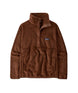 Patagonia Re-Tool Half Snap Womens Pullover- Brown fleece pullover with a brand logo on a white background