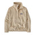 Patagonia Re-Tool Half Snap Womens Pullover-Beige fleece pullover with a brand logo on a white background
