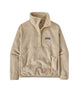 Patagonia Re-Tool Half Snap Womens Pullover-Beige fleece pullover with a brand logo on a white background