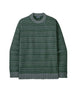 Patagonia Recycled Wool-Blend Mens Sweater-Green patterned sweater on a white background