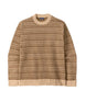 Patagonia Recycled Wool-Blend Mens Sweater- Beige patterned sweater on a white background
