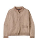 Patagonia Recycled Wool-Blend Sweater Womens Jacket- Beige cardigan with button details on a white background