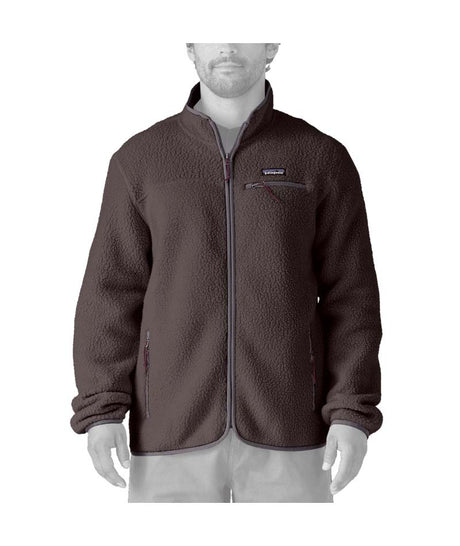 Patagonia Retro Pile Mens Jacket- Brown fleece jacket with a brand logo on a white background