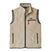 Patagonia Retro Pile Mens Vest- Beige fleece vest with red zippers on a white background
