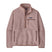 Patagonia Retro Pile Womens Marsupial-Pink fleece jacket with a brand logo on a white background