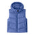 Patagonia Sindit Womens Vest- Blue puffer vest with a hood on a white background