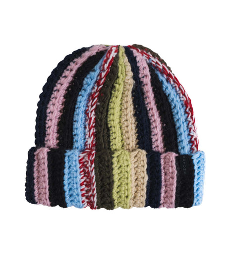 PatchworkBeanie- Beanie on a white background