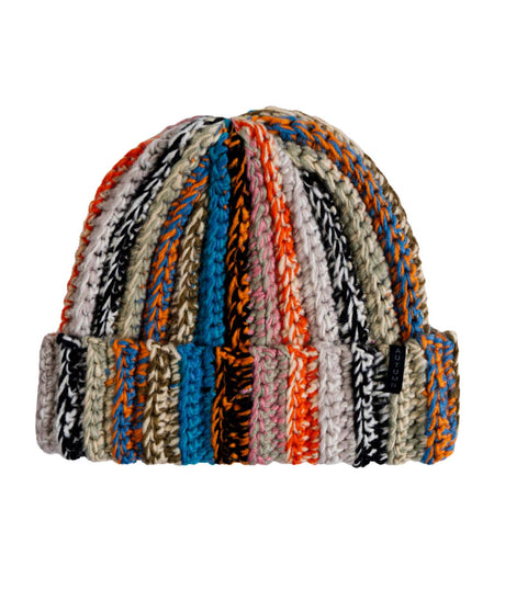 PatchworkBeanie- Beanie on a white background