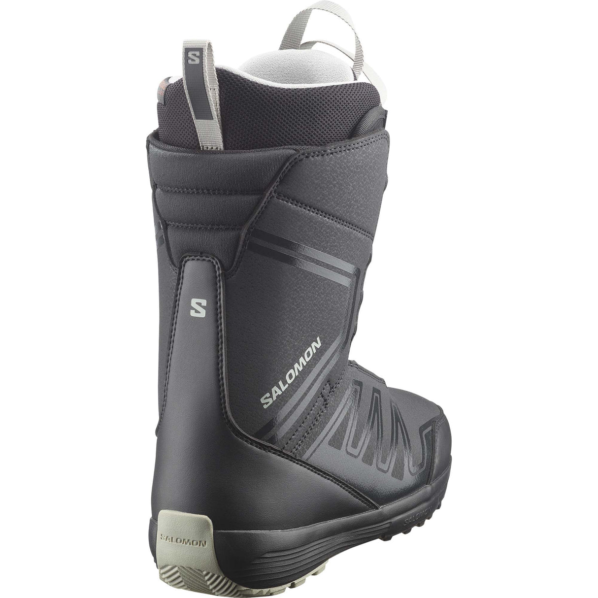 PearlBOA- Black snowboard boot shown on a white background