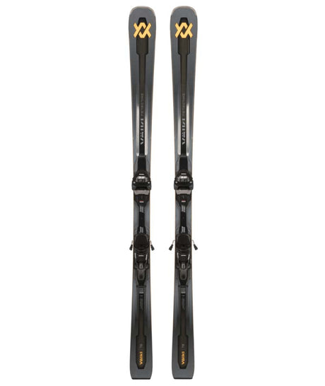 Peregrine78Lowride_LR11TCX-Pair of black skis with bindings on a white background