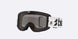 Pixie-Bliz ski goggles in matte black with a mirrored brown lens and a matching black strap, shown on a light gray background.