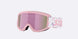 Pixie-Bliz ski goggles in matte pink with a mirrored pink lens and a matching pink strap, shown on a light gray background.