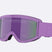 Pixie-Bliz ski goggles in matte purple with a mirrored purple lens and a matching purple strap, shown on a light gray background.