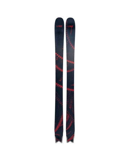 Poisson-Red and black skis on a white background