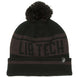 PomBeanie- Black and brown 'Lib Tech' beanie on a white background