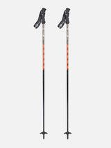 PowerCarbonSkiPole-Green ski poles on a white background