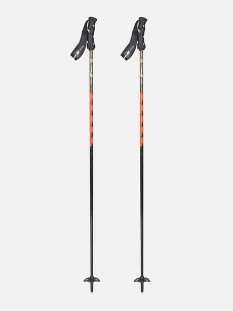 PowerCarbonSkiPole-Green ski poles on a white background