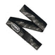 PowxJoesph-Black and gray patterned belt with a visible brand logo on a white background