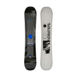 Pulse- Black multi colored snowboard on a white background 