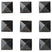 PyramidStuds-Black stomp pad on a white background