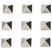 PyramidStuds-Chrome stomp pad on a white background