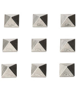 PyramidStuds-Chrome stomp pad on a white background