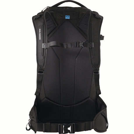 QST25-Black Salomon backpack on a white background
