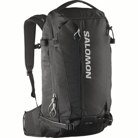 QST25-Black Salomon backpack on a white background