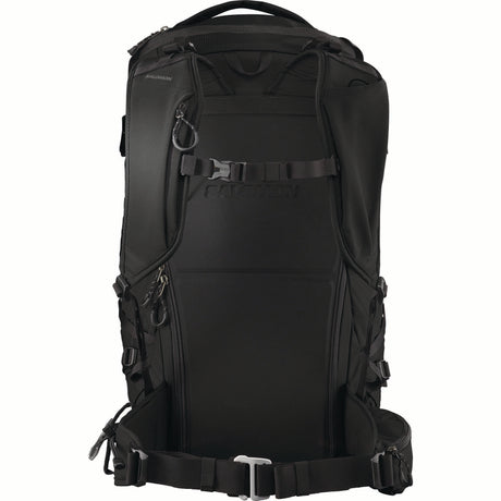 QST38-Black Salomon backpack on a white background