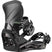 QuantumCarbon-Pair of black snowboard bindings on a white background